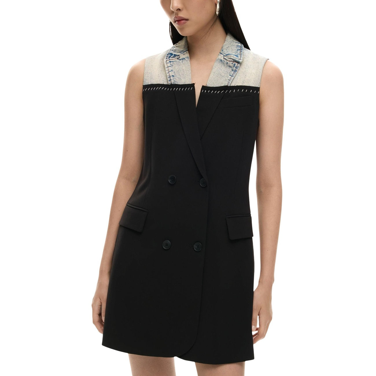 Desigual – Γυναικείο Αμάνικο Safari-Chic Φόρεμα